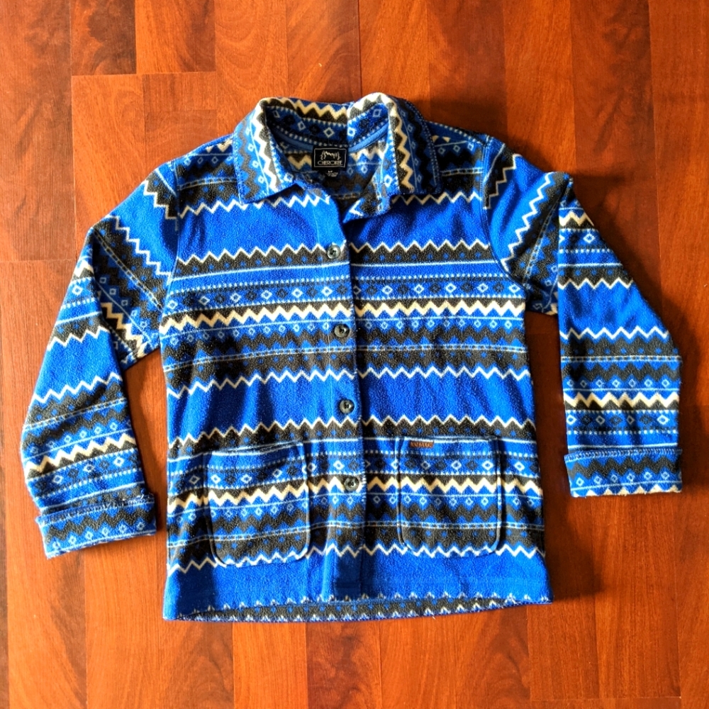 🔥3/$30🔥 Vintage Cherokee Brand Aztec Fleece sz:S